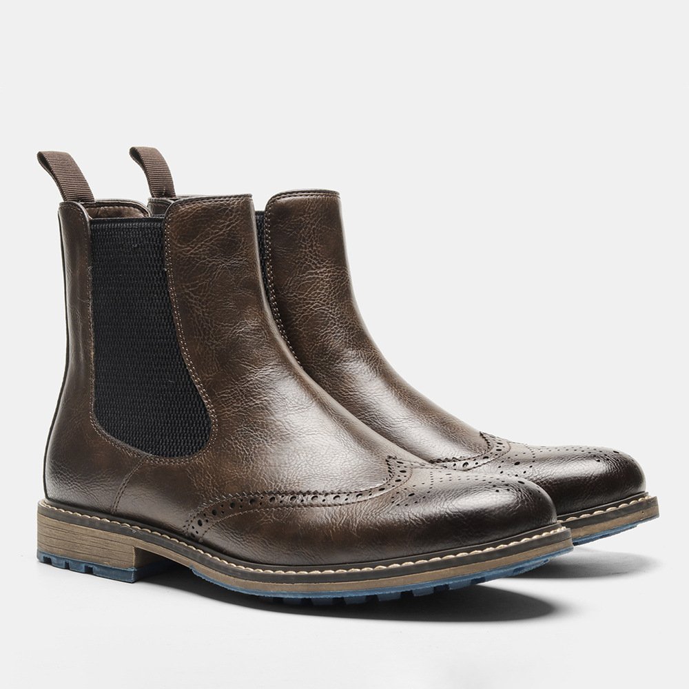 Men's Fashion Vintage Do-over Chelsea Boots - Image 7