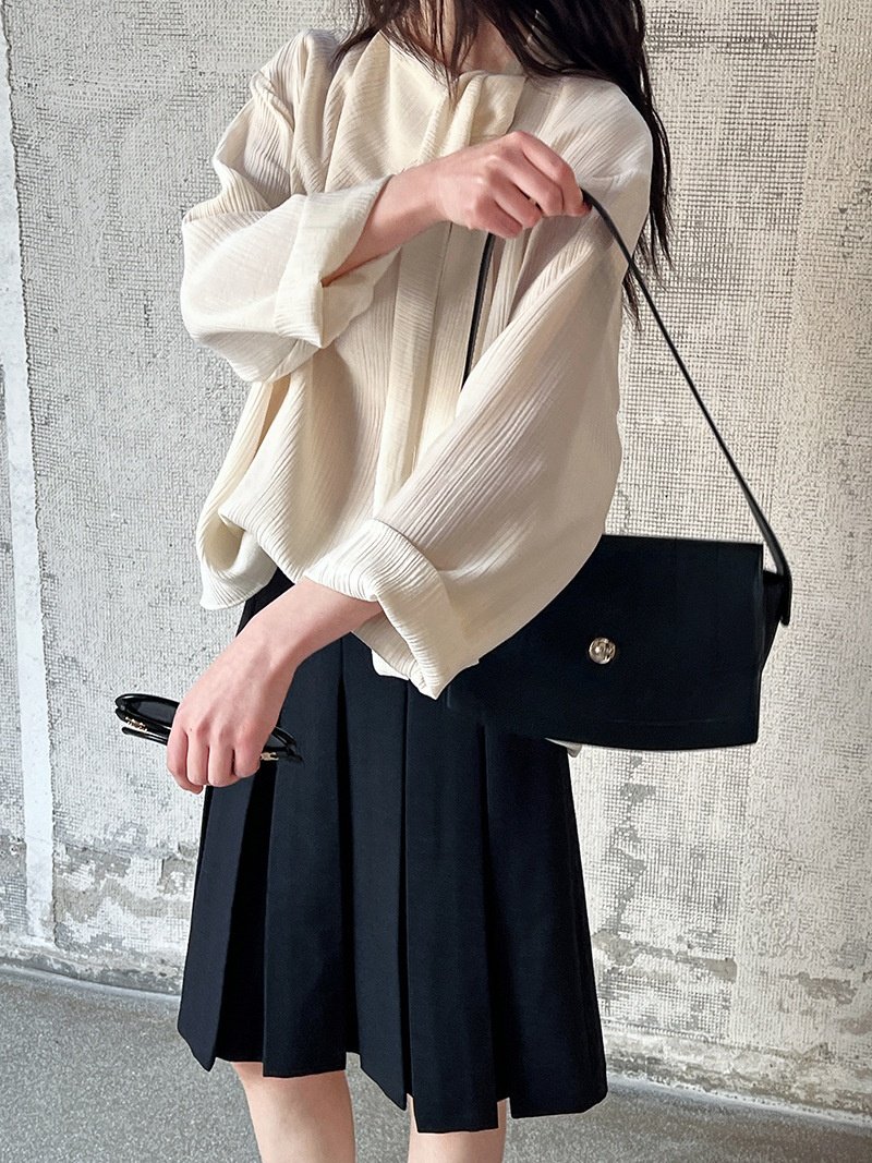 Retro Elegant Ribbon Texture Shirt For Women - Image 6