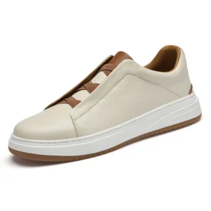 Low-top Slip-on Genuine Leather Top Layer Cowhide Casual Shoes