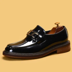 Business Casual Loafers Horsebit Buckle British Style
