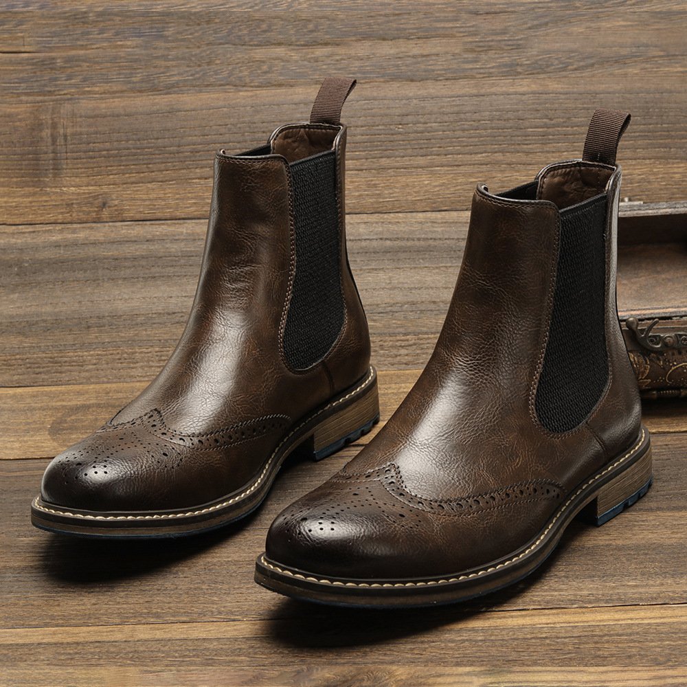 Men's Fashion Vintage Do-over Chelsea Boots - Image 4